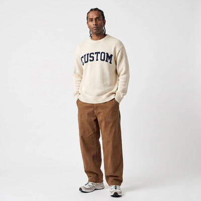 Custom Unisex Knit Long Sleeve Crewneck Sweater
