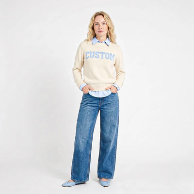 Custom Unisex Knit Long Sleeve Crewneck Sweater