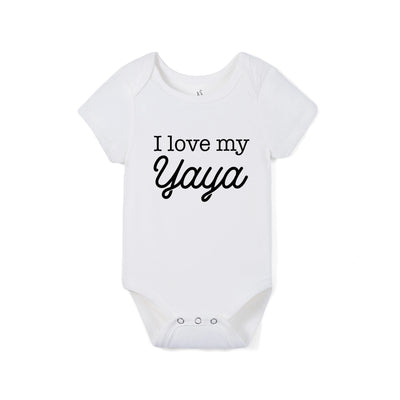 'I Love My Yaya' Bodysuit, Yaya Baby Onesie