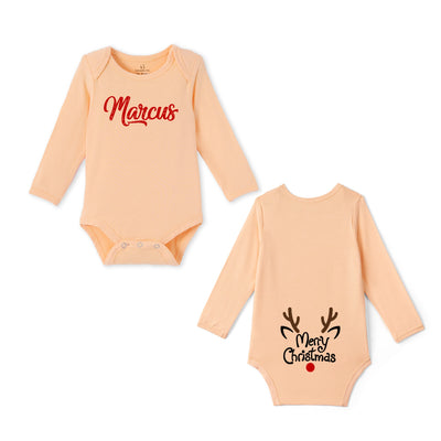 Custom Christmas Bamboo Baby Onesie