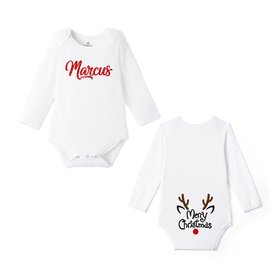 Custom Christmas Bamboo Baby Onesie