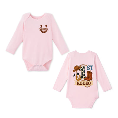 Custom My First Rodeo Bamboo Baby Bodysuit