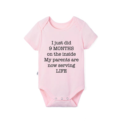 I Just Did 9 Months On The Inside Funny Baby Bodysuit