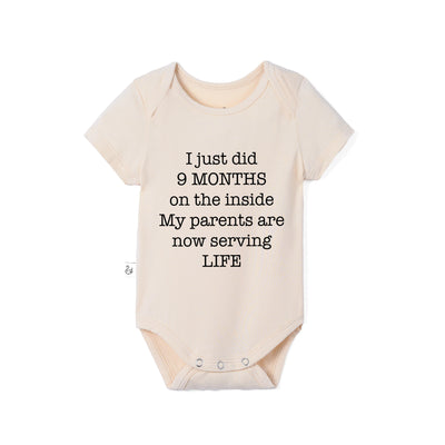 I Just Did 9 Months On The Inside Funny Baby Bodysuit