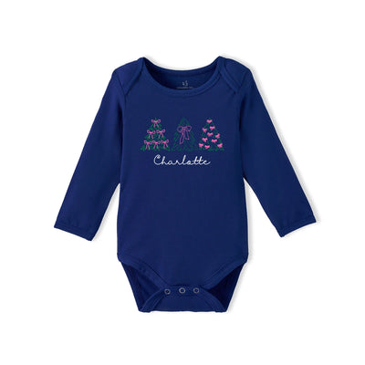 Coquette Bow Christmas Tree Baby Bodysuit