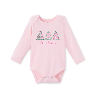 Coquette Bow Christmas Tree Baby Bodysuit