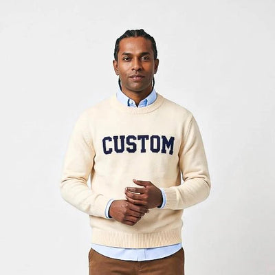 Custom Unisex Knit Long Sleeve Crewneck Sweater