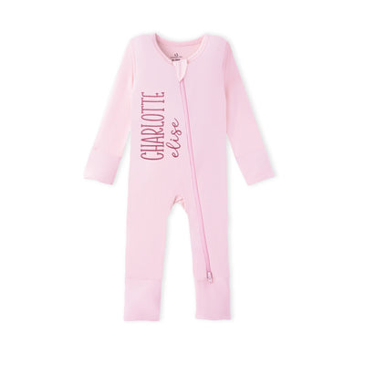 Custom Embroidered Baby Name Footie