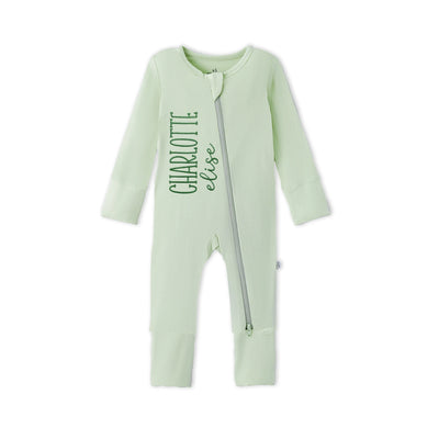 Custom Embroidered Baby Name Footie