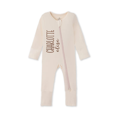 Custom Embroidered Baby Name Footie