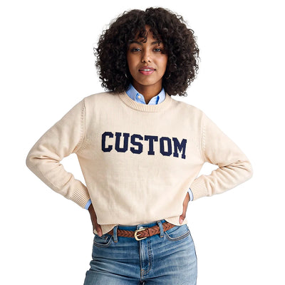 Custom Unisex Knit Long Sleeve Crewneck Sweater