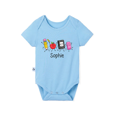Custom Name Back to School Baby Bodysuit