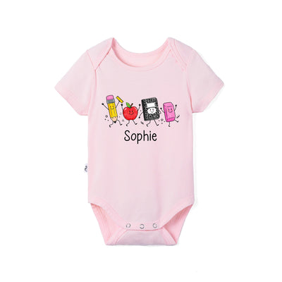 Custom Name Back to School Baby Bodysuit