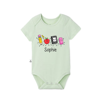 Custom Name Back to School Baby Bodysuit