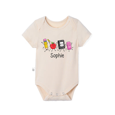 Custom Name Back to School Baby Bodysuit