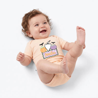 Custom Name Ghost Halloween Baby Bodysuit