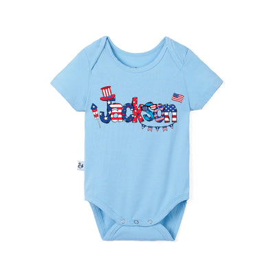 Custom Patriotic Baby Name Onesie
