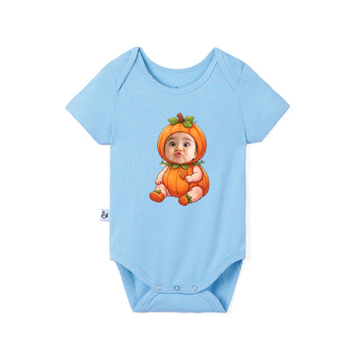 Custom Photo Pumpkin Baby Onesie