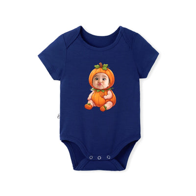 Custom Photo Pumpkin Baby Onesie