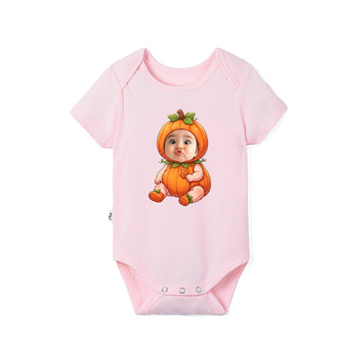Custom Photo Pumpkin Baby Onesie