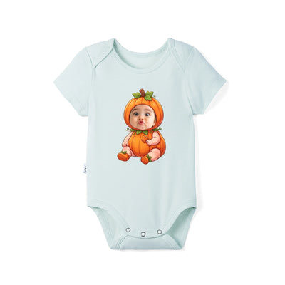 Custom Photo Pumpkin Baby Onesie