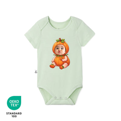 Custom Photo Pumpkin Baby Onesie