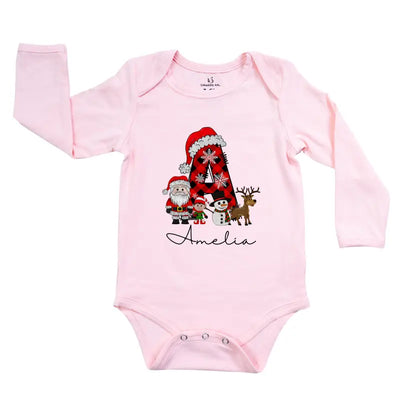 Custom Christmas Letter Santa Baby Onesie - SwaddleAn