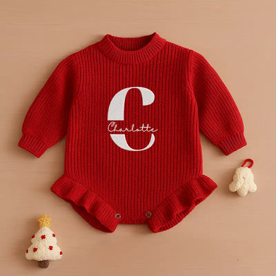 Custom Embroidered Baby Name Romper - SwaddleAn