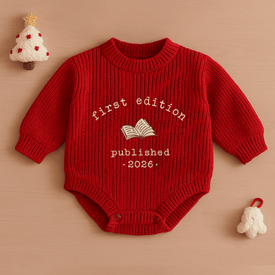 Custom Embroidered First Edition Baby Romper - SwaddleAn