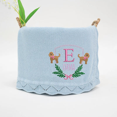 Custom Goldendoodle Dog Baby Blanket - SwaddleAn