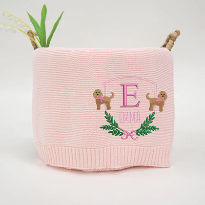 Custom Goldendoodle Dog Baby Blanket - SwaddleAn