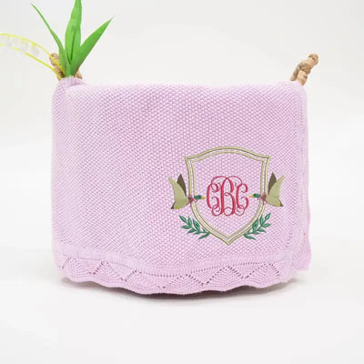 Custom Mallard Duck Monogrammed Name Baby Blanket SwaddleAn