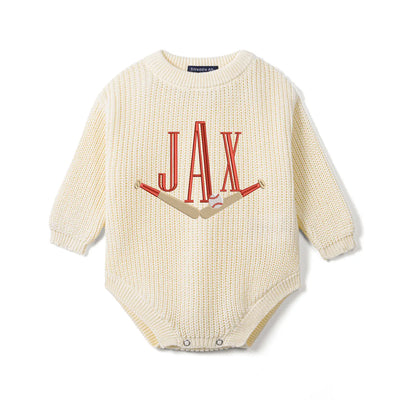 Custom Monogram Baseball Baby Rompers