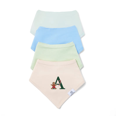 Embroidered Christmas Gingerbread Baby Bibs