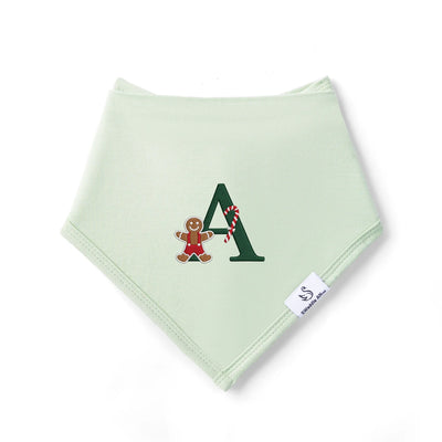 Embroidered Christmas Gingerbread Baby Bibs