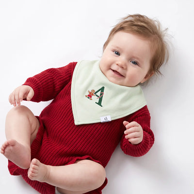 Embroidered Christmas Gingerbread Baby Bibs
