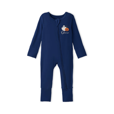 Embroidered Ghost Halloween Baby Pajamas