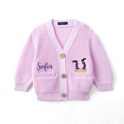 Embroidered Halloween Baby Knit Cardigan