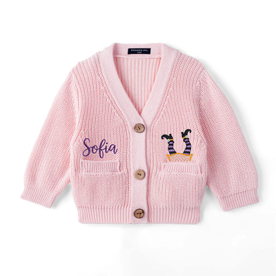 Embroidered Halloween Baby Knit Cardigan