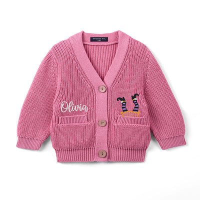 Embroidered Halloween Baby Knit Cardigan