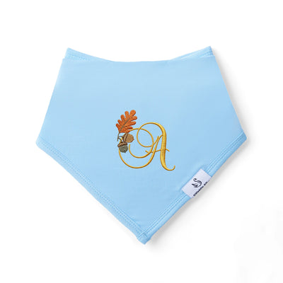 Embroidered Initial Fall Baby Bib