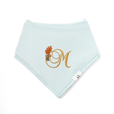Embroidered Initial Fall Baby Bib