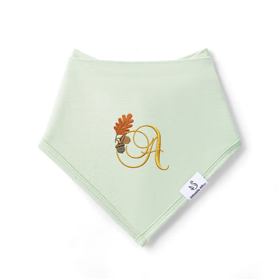 Embroidered Initial Fall Baby Bib