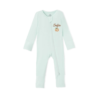Embroidered Pumpkin Baby Footie Pajamas