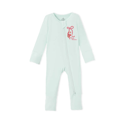 Embroidered Santa Christmas Baby Pajamas