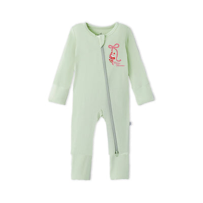 Embroidered Santa Christmas Baby Pajamas