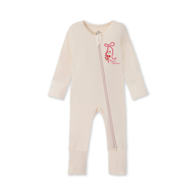 Embroidered Santa Christmas Baby Pajamas