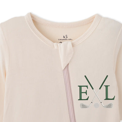 Embroidered Golf Monogram Baby Pajamas