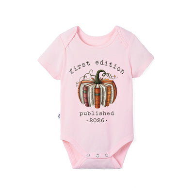 First Edition Est 2026 Bodysuit in Book Lover Bamboo Onesie