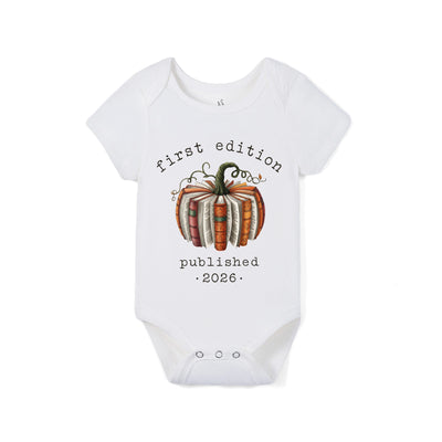 First Edition Est 2026 Bodysuit in Book Lover Bamboo Onesie